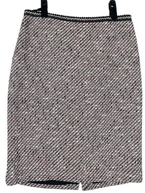 Talbots Boucle Tweed Pencil Skirt 4 Black Pink Classic Academia Preppy